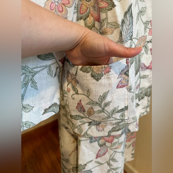 The Villager 80’S Cream Color Floral Print Skirt Set No Button Jacket SZ… - Picture 6 of 16